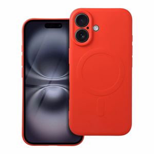 SILIKONINIS MAGNETINIS DĖKLAS suderinamas su MagSafe IPHONE 16 raudonas