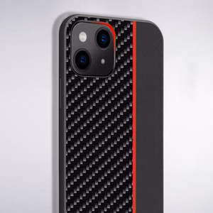 Tel Protect CARBON dėklas telefonui Iphone 11 Pro juodas su raudona juostele