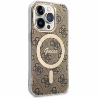 Guess GUHMP14LH4STW iPhone 14 Pro 6.1" rudas/rudas kietas dėklas 4G MagSafe