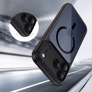 "Tech-Protect Magpeak Magsafe CC" dėklas "iPhone 17 Pro" - skaidrus, juodas