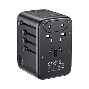 Įkroviklis - Unitek 65W universalus kelioninis adapteris (P1122ABK01) | 1xUSB-A 3xUSB-C 1xAC
