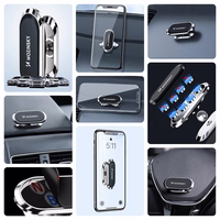 Wozinsky lipnus magnetinis automobilio laikiklis 360 prietaisų skydeliui sidabrinis (WMH-06)