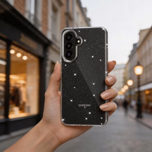 Tech-Protect FlexAir dėklas Samsung Galaxy A27 5G, skaidrus su blizgučiais