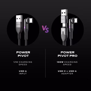 STATIK PowerPivot Pro nailoninis pynimo laidas, USB-C į USB-C, 2 m, juodas