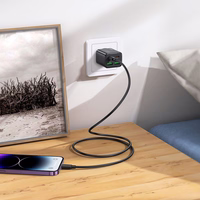 Įkroviklis Hoco 2 x USB C + 2 x USB A QC3.0 PD 3A 30W + kabelis USB C į Lightning N56 juodas