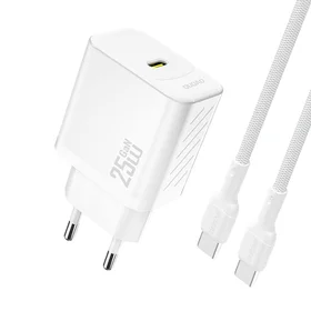 Dudao A27CEU PD 25W GaN SB-C Wall Įkroviklis with USB-C Laidas - Baltas