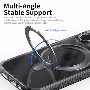 Rock Rotating Stand Crystal Series Magnetinis Iphone 16 juodas