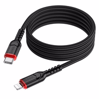 Kabelis USB C į Lightning Hoco PD 3A 20W 1 m X59 juodas