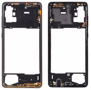 Vidinis korpusas Samsung A715 A71 Prism Crush Black su šoniniais mygtukais originalus (used Grade B)