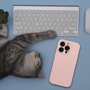 Dėklas silikoninis 2 mm IPHONE 17 Pro su MagSafe smėlinas rožinis