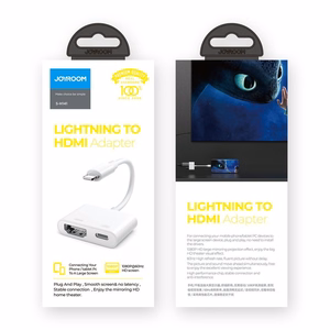 Joyroom S-H141 adapteris Lightning (vyr.) - HDMI FullHD 1080p 60Hz (mot.) / Lightning (mot.) - baltas