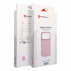 Dėklas Samsung S26 ULTRA Forcell F-Protect Frame Premium suderinamas su MagSafe rožinis