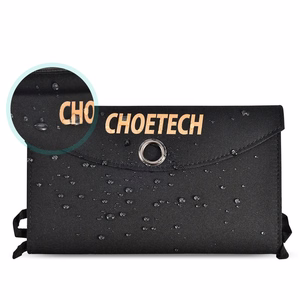 "Choetech SC001" sulankstomas saulės baterijų įkroviklis 19W 2x USB-A - juodas