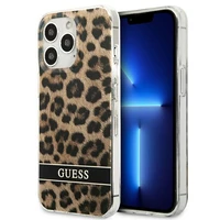 Guess GUHCP13LHSLEOW iPhone 13 Pro / 13 6.1" rudas/rudas kietas dėklas Leopardas