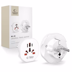 Tech-Protect universalus kelioninis adapteris į ES - baltas