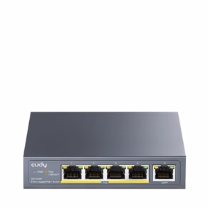 Cudy GS1005P tinklo komutatorius Gigabit Ethernet (10/100/1000) Maitinimas per Eternetą (PoE) Pilka
