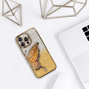 Tel Protect Butterfly vandens dėklas telefonui Iphone 14 auksinis