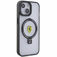 Ferrari žiedo stovo 2023 kolekcijos magnetinis dėklas telefonui iPhone 15 Plus / 14 Plus - permatomas