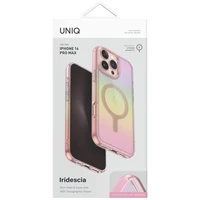 Uniq Iridescia Magclick įkrovimo dėklas iPhone 16 Pro Max – rožinis