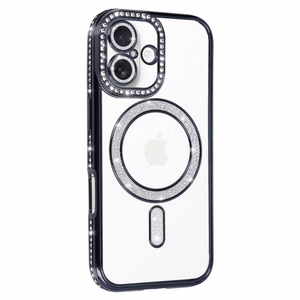 Dėklas telefonui Bling Magnētinis skirtas Iphone 17 juodas