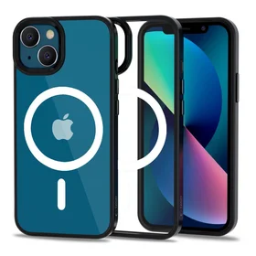 Tech-Protect MagMat MagSafe iPhone 13 dėklas - skaidrus juodas