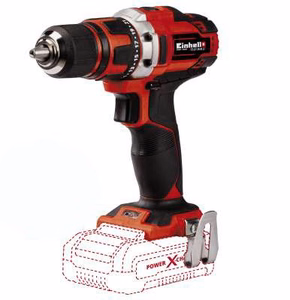 Einhell TE-CD 18/40 Li-Solo – akumuliatorinis gręžtuvas-suktuvas, 1500 RPM, 1.1 kg, juodas / raudonas