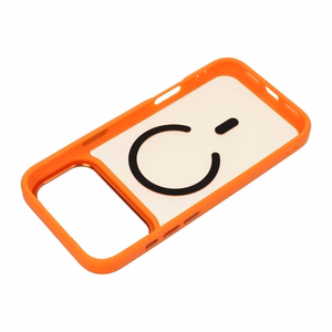 Dėklas, skirtas iPhone 18 Pro Max / 17 Pro Max: Forcell F-Protect Smoke Hybrid Premium, suderinamas su MagSafe, spalva – oranžinė