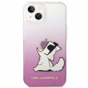 Dėklas telefonui Karl Lagerfeld KLHCP14MCFNRCPI iPhone 14 Plus 6.7\" rožinis / rožinis Choupette Fun