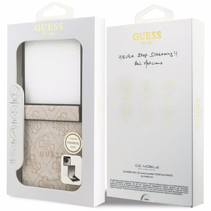 Guess 4G Classic Magnetinis dėklas telefonui Samsung Galaxy Z Flip 7 - rožinė