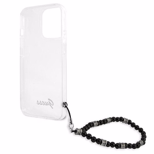 Guess GUHCP13LKPSBK iPhone 13 Pro / 13 6.1" skaidrus kietas dėklas Black Pearl