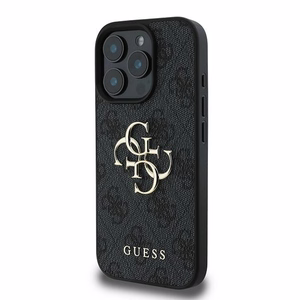 Guess 4G Didelis logotipo dėklas telefonui iPhone 16 Pro - juodas