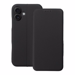 FOLIO šoninis magnetinis knygos tipo dėklas, skirtas IPHONE 16 PLUS, juodas