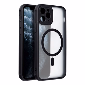 FULL MATTE MAG COVER magnetinis dėklas telefonui, suderinamas su MagSafe, skirtas IPHONE 11 Pro, juodas