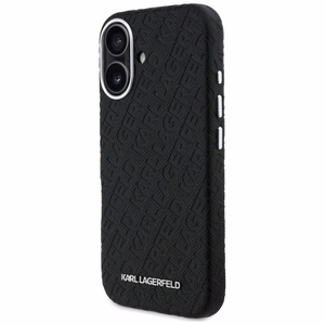 Karl Lagerfeld FW Stamped Karl MagSafe Dėklas iPhone 16 - juodas