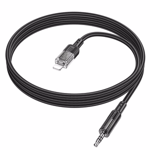 AUX laidas Jack 3,5 mm į Lightning Hoco 1,2 m UPA27 juodas