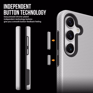 Dėklas Perfectionists Triangle Case Samsung A556 A55 5G sidabrinis