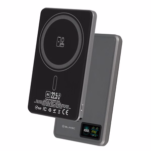 Blavec Power Bank 5000mAh BJ-03 Ultra Slim 7,8mm - Type C - 22,5W magnetic Magsafe 3 in 1 (PBBJ03-MC5G) grey aluminum