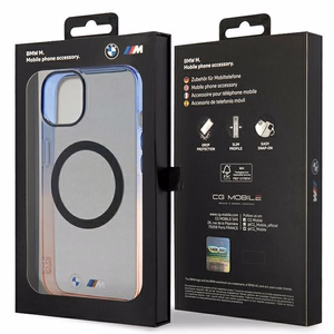 Dėklas BMW BMHMP14SHTGE iPhone 14 6.1" pilka/pilka kietas dėklas Gradientinis Bamperis MagSafe