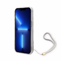 Guess GUOHCP14MHFLSU iPhone 14 Plus 6.7 "violetinis/violetinis kietas dėklas Gėlių dirželis