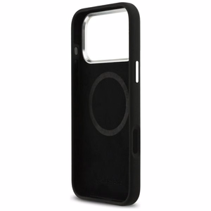 Mercedes silikoninis Vintage Logo MagSafe dėklas iPhone 17 Pro Max – juodas