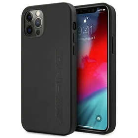 AMG odinis dėklas su karštu antspaudu iPhone 12 Pro Max - juodas