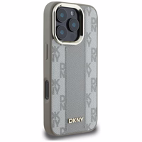DKNY languotas raštas Magnetinis iPhone 16 Pro dėklas - smėlio spalvos