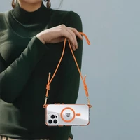 Tel Protect Strap Dėklas telefonui iPhone 15 Pro Max oranžinis