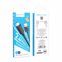 Kabelis USB A į Micro USB Hoco 2,4A 1 m X88 juodas