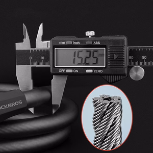 Rockbros RKS507 dviračio spyna su 5 skaitmenų kodu, plieniniu lynu, 180 cm - juoda