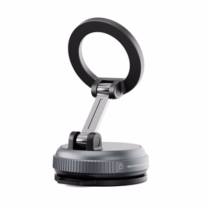 Магнитный автомобильный держатель Forcell F-Grip Magic Mag с присоской, совместимый с MagSafe, — чёрный