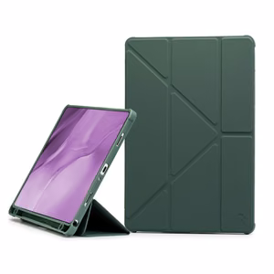 Dėklas Reach Origami Samsung X400/X406 Tab S10 Lite/X520/X526 Tab S10 FE/X510/X516 Tab S9 FE tamsiai žalias