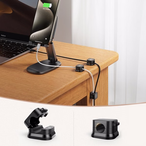 Magnetinis kabelių laikiklis Joyroom JR-ZS368 6 vnt. (juodas)