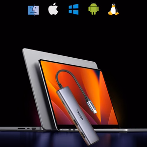 Ugreen CM473 šakotuvas USB-C - 2x USB-A / 2x USB-C 20cm - pilkas