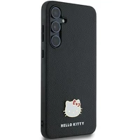 Hello Kitty Metal Logo Kitty Head dėklas telefonui skirtas Samsung Galaxy A55 - juodas